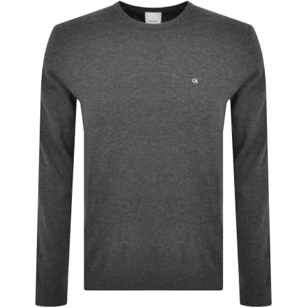 Product image for Calvin Klein Cotton Silk Blend Jumper Grey