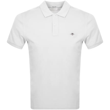 Product image for Gant Shield Pique Polo T Shirt White