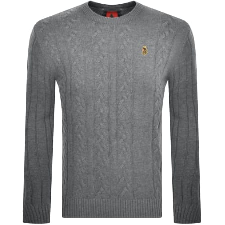 Product image for Luke 1977 Morden Crew Neck Jumper Grey