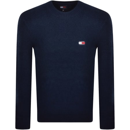 Product image for Tommy Jeans Logo Knit Jumper Navy