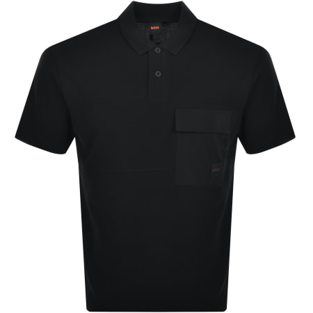 Product image for BOSS PE Nylonhem Polo T Shirt Black