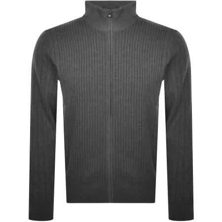 Product image for BOSS Bejino Full Zip Knit Jumper Grey