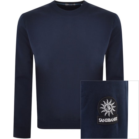 Product image for Sandbanks Badge Logo Sweatshirt Navy