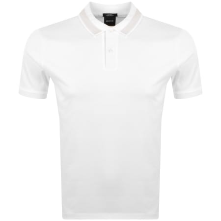 Product image for BOSS H Phillipson Slim Fit Polo T Shirt White
