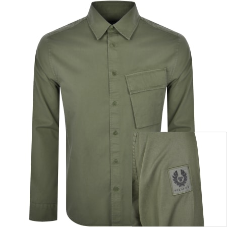 Product image for Belstaff Scale Long Sleeved Shirt Green