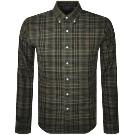 Product image for Ralph Lauren Check Long Sleeve Shirt Green