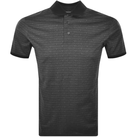 Product image for Emporio Armani Short Sleeved Polo T Shirt Black