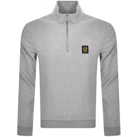 Product image for Belstaff Quarter Zip Sweatshirt Grey