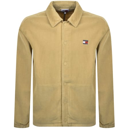 Product image for Tommy Jeans Logo Overshirt Beige