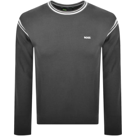 Product image for BOSS K Tape Knit Jumper Grey