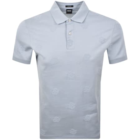 Product image for BOSS C Prout Monogram Polo T Shirt Blue