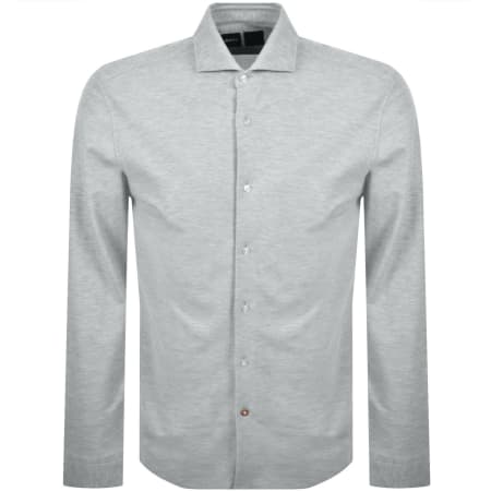 Product image for BOSS P Hank Spread Slim Fit Shirt Grey
