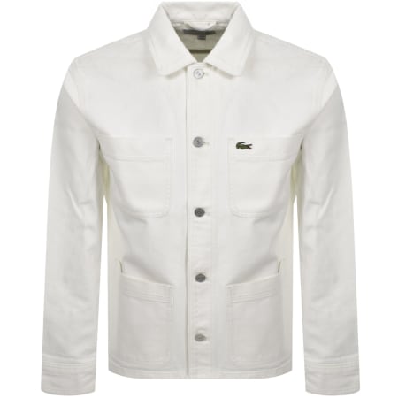 Product image for Lacoste Long Sleeved Woven Shirt Cream