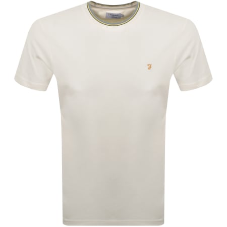 Product image for Farah Alvin Tipped T Shirt White