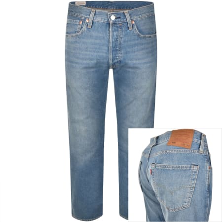 Product image for Levis 501 Original Fit Light Wash Jeans Blue