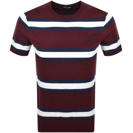 Product image for Fred Perry Stripe T Shirt Red