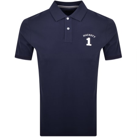 Product image for Hackett Heritage Number Polo T Shirt Ink Blue