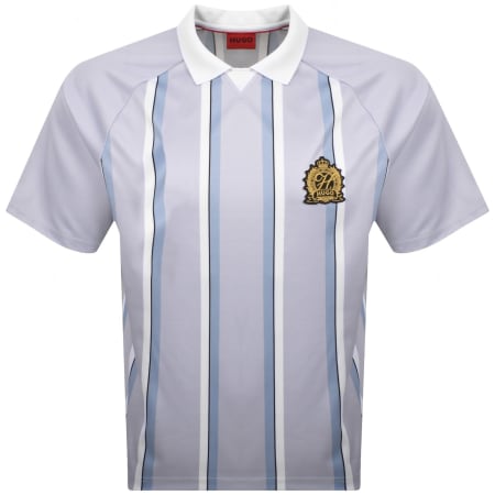 Product image for HUGO Docaro Athletic Polo T Shirt Grey