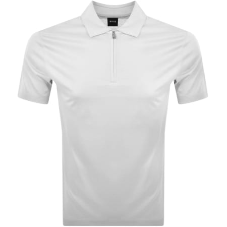 Product image for BOSS H Paras 50 Quarter Zip Polo White