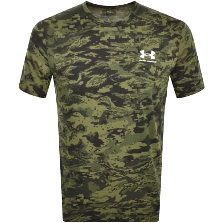 Product image for Under Armour Camo Short Sleeve T Shirt Green