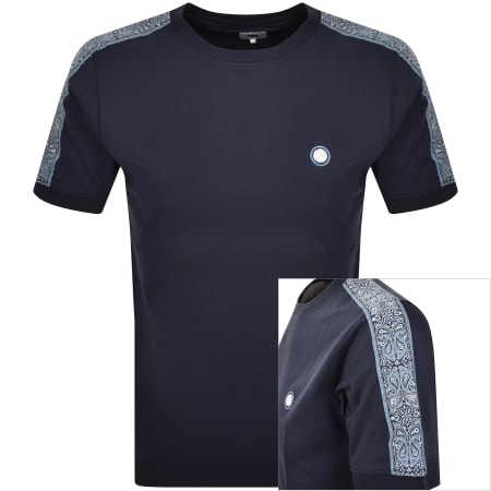 Product image for Pretty Green Eclipse Ringer T Shirt Navy