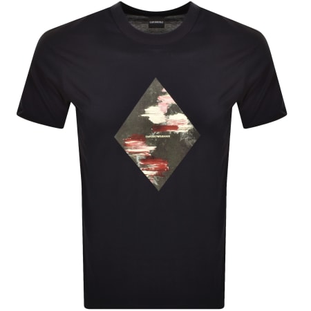 Product image for Emporio Armani Short Sleeve Logo T Shirt Navy