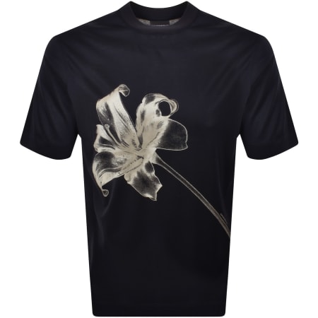 Product image for Emporio Armani Short Sleeve Logo T Shirt Navy
