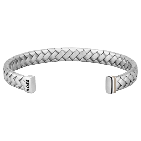 Product image for BOSS Herringbone Bracelet Cuff Silver