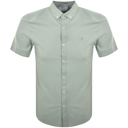 Product image for Farah Brewer Slim Short Sleeve Shirt Green
