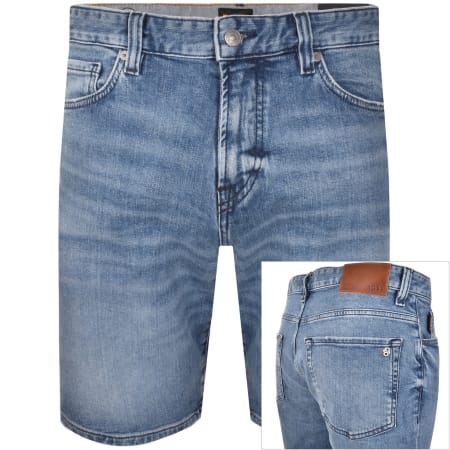 Product image for BOSS Re Maine Regular Fit Denim Shorts Blue