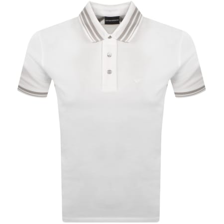 Product image for Emporio Armani Short Sleeved Polo T Shirt White