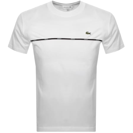 Product image for Lacoste Piped Logo T Shirt White