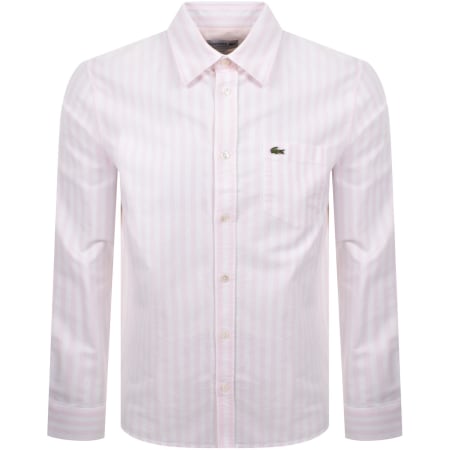 Product image for Lacoste Long Sleeved Oxford Shirt Pink