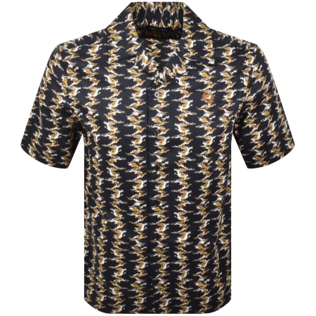 Product image for Fred Perry Abstract Print Shirt Navy