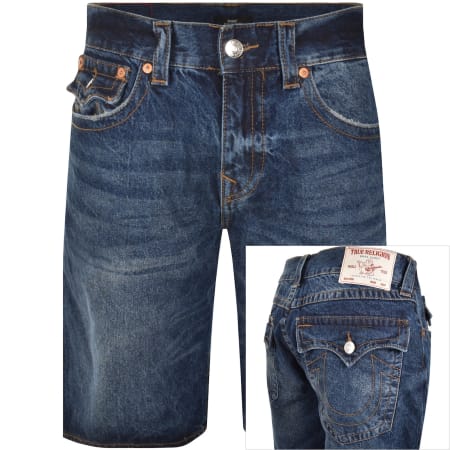 Product image for True Religion Bobby Denim Shorts Dark Wash Blue