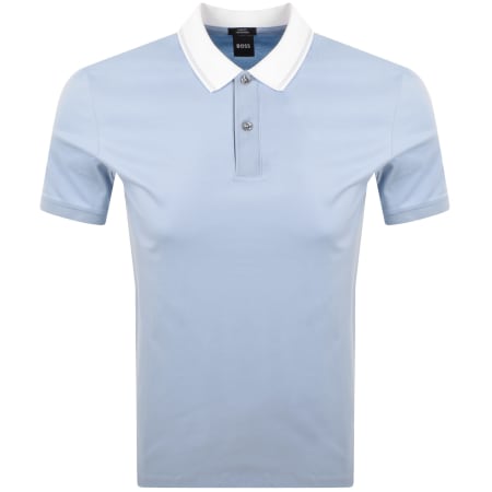 Product image for BOSS H Phillipson Slim Fit Polo Pastel Blue