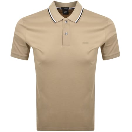 Product image for BOSS Penrose 38 Polo T Shirt Beige