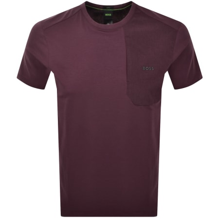 Product image for BOSS Tee PKT T Shirt Burgundy
