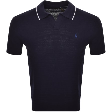 Product image for Ralph Lauren Johnny Knit Polo T Shirt Navy
