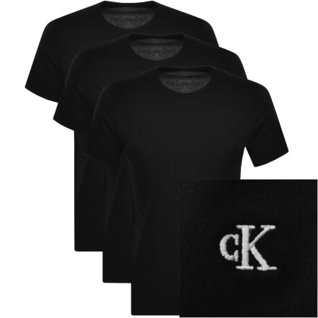 Product image for Calvin Klein 3 Pack T Shirts Black