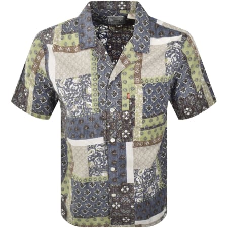 Product image for Levis Sunset Camp Short Sleeved Shirt Blue