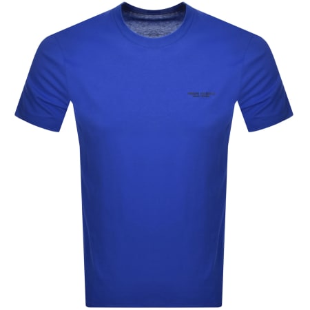 Product image for Armani Exchange Crew Neck Logo T Shirt Blue