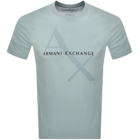 Product image for Armani Exchange Crew Neck Logo T Shirt Green