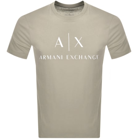 Product image for Armani Exchange Slim Fit Logo T Shirt Beige
