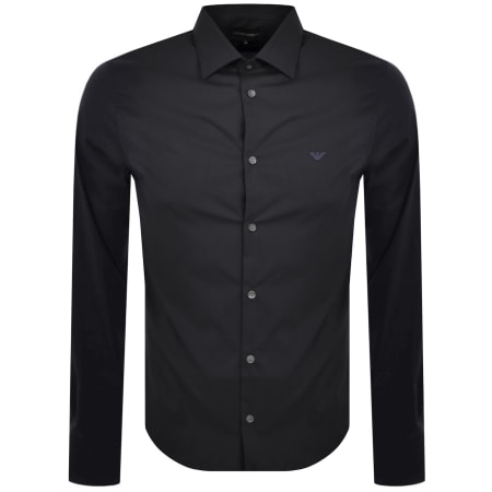 Product image for Emporio Armani Long Sleeved Shirt Navy