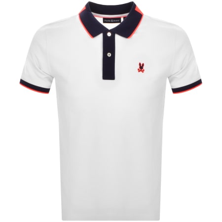 Product image for Psycho Bunny Thatcher Pique Polo T Shirt White