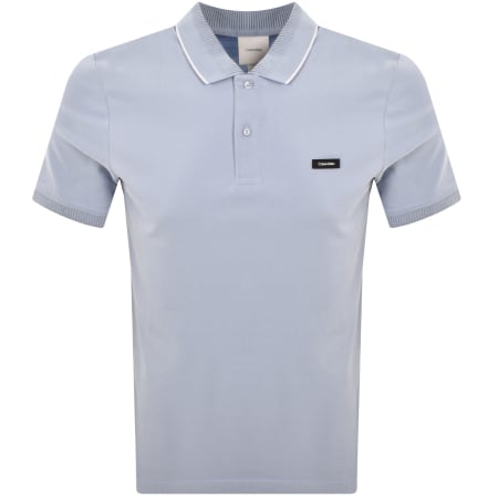 Product image for Calvin Klein Pique Polo T Shirt Blue