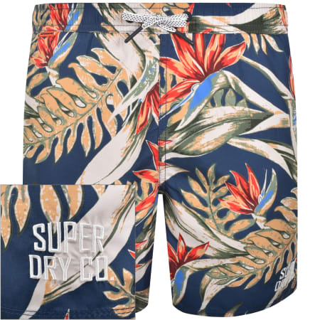 Product image for Superdry Hawaiian Swim Shorts Navy
