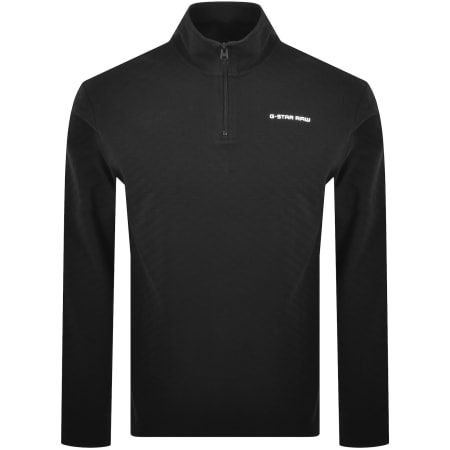Product image for G-Star Half Zip Chequered Tweeter Sweatshirt Black