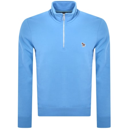 Product image for Paul Smith Half Zip Zebra Sweatshirt Blue